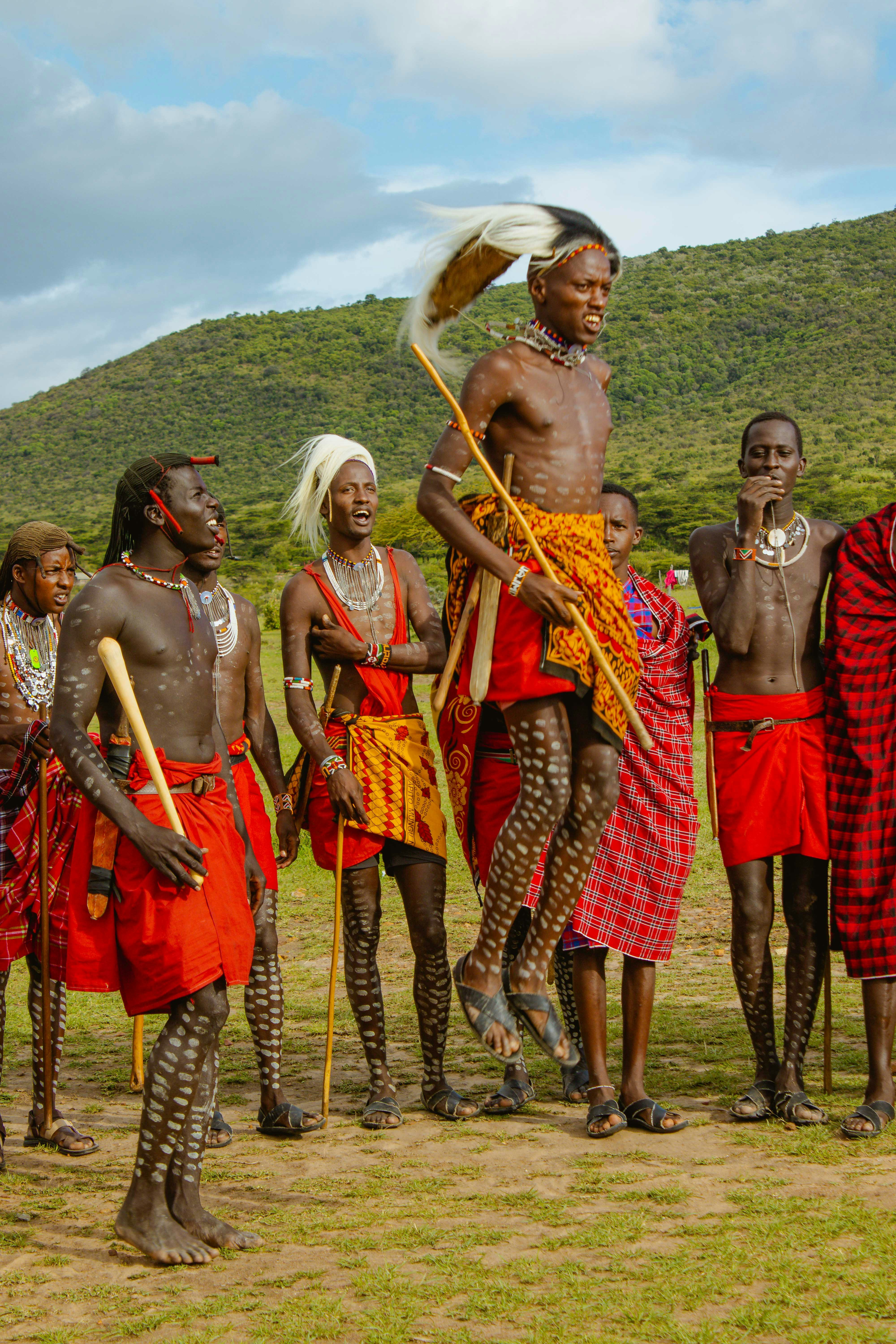 Maasai warrior in traditional dress